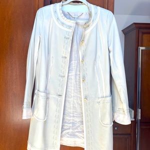 Elie Tahari leather Trench coat